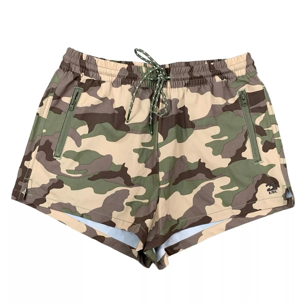 Billabong Short Womens S Small Camo Drawstring Zipped Pockets Relaxed Adventure